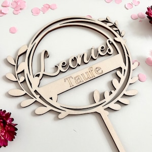 Wooden Cake Topper for Baptism Confirmation Communion Bar Mitzvah