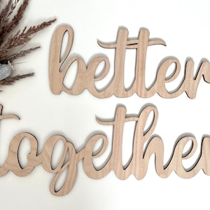 Personalisierter Schriftzug aus Holz für Wanddekoration - Hochzeits- und Geburtstagsgeschenk, Wohnzimmer- und Kinderzimmerdeko