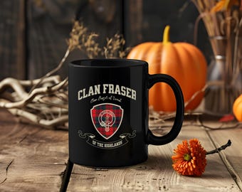 Clan Fraser Tartan Mug: Scottish Highlands Family Crest Gift