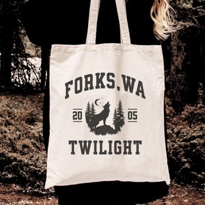 Forks Washington Twilight Saga Tote Bag: Team Edward or Jacob