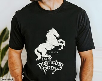 Men's LOTR Prancing Pony Tavern Middle Earth Hobbit Gifts for Him T-Shirt