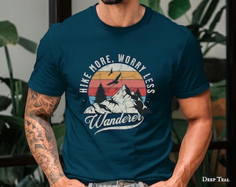 Wanderlust Shirt: Hike More Worry Less Tee - Adventure Gift