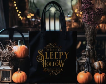 Sleepy Hollow Tote Bag: Washington Irving Halloween Cotton Canvas