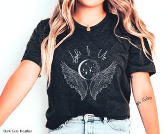 Crescent City Bryce Quinlin Quote 'Light It Up' Graphic Tee, Fae Fantasy Shirt