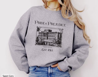 Pride and Prejudice Elizabeth Bennet Mr Darcy Pemberley Jane Austen Themed Unisex Sweatshirt