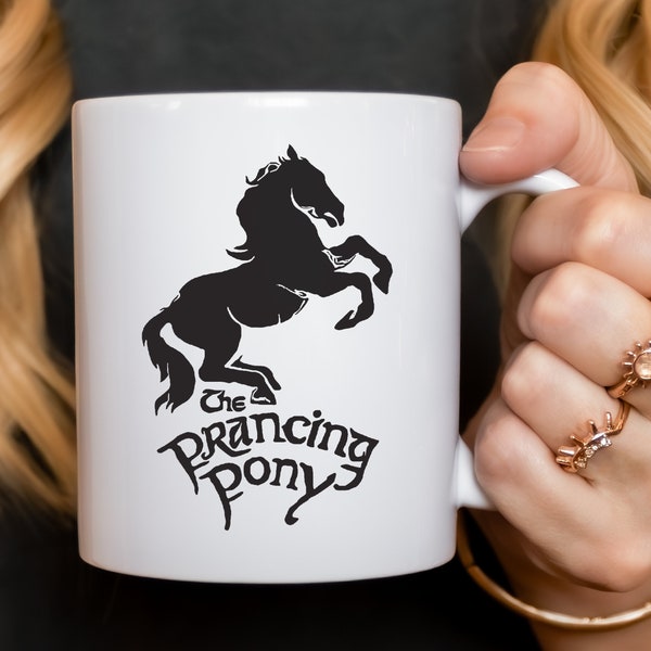 LOTR Prancing Pony Tavern Hobbit Mug Cool Gifts for Guys Unique Gifts Ideas for Men Gifts for GF Fellowship of the Rings Mug, 11oz & 15oz