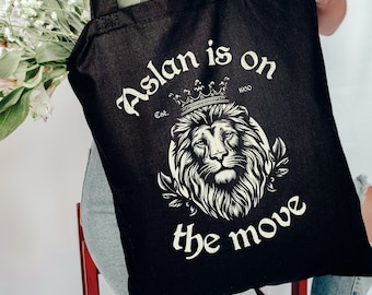 Aslan Narnia Quote Tote: CS Lewis Book Lover Gift