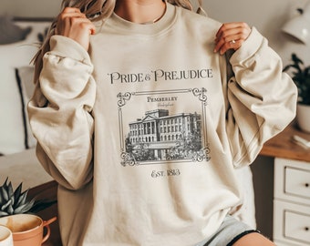 Pride and Prejudice Elizabeth Bennet Mr Darcy Pemberley Jane Austen Themed Unisex Sweatshirt