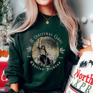 A Christmas Carol Book Charles Dickens Ebenezer Scrooge Shirt Classic Christmas Movies Gift For Her Him Christmas Present Idea Sweatshirt