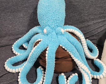 Conjunto de patrones de pulpo gigante tejido en telar