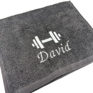 Personalized Gym Towel With Embroidered Name or Text, Personalized Embroidered Towels, Hand Towels, Bath Towels