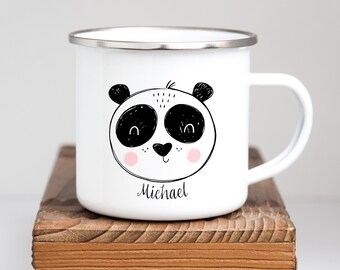 Mug émail personnalisé personnalisé Panda