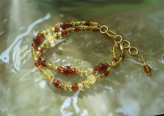 Trending Now Natural Citrine and Garnet Bracelet Chakra Bracelet