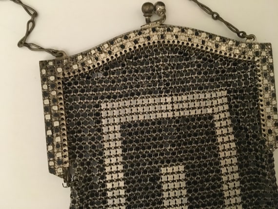Whiting and Davis Flapper mesh purse signed Art N… - image 3