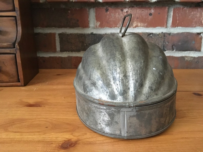 Vintage 2 Piece Double Handle Pudding Mold English Style Etsy