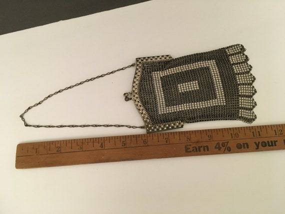 Whiting and Davis Flapper mesh purse signed Art N… - image 6