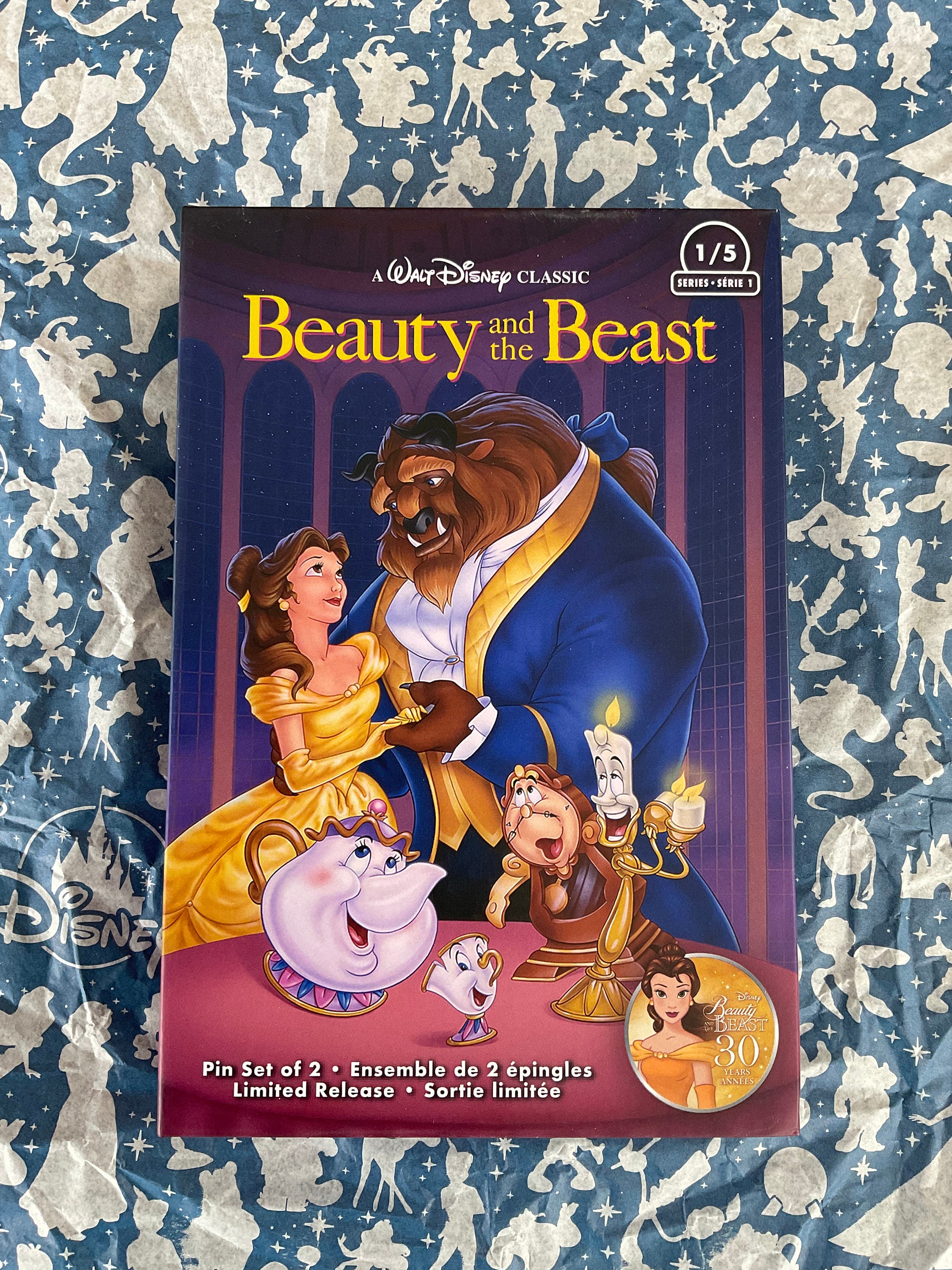 Disneys Commemorative VHS Movie Pin Set Beauty and the Beast - Etsy