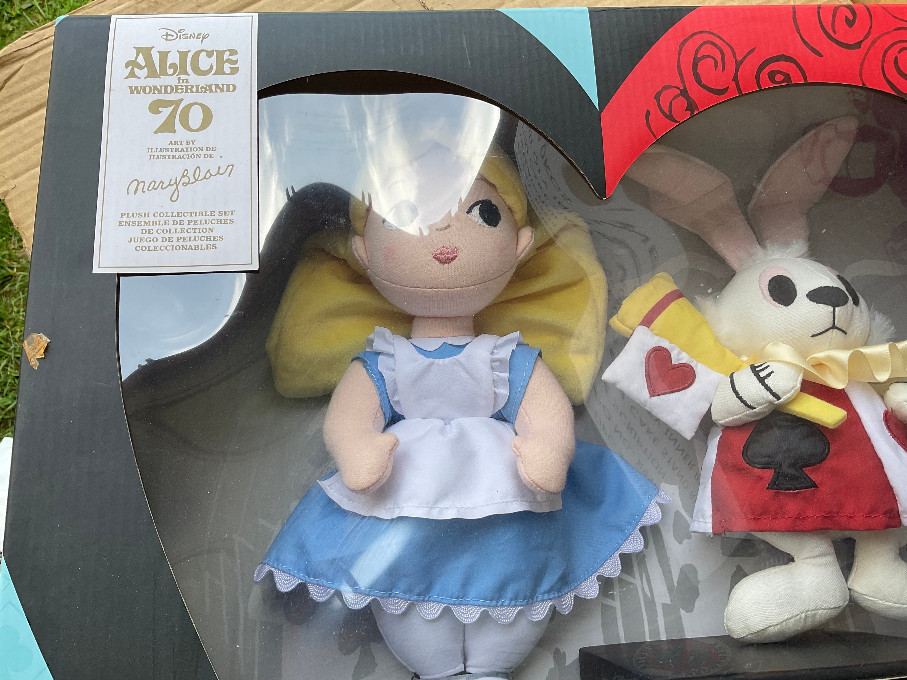 Disney Alice and White Rabbit by Mary Blair 70th Plush Set