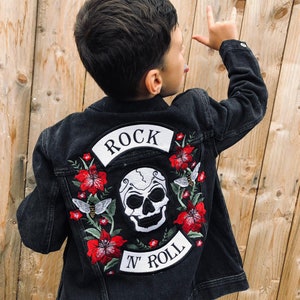 Embroidered Skull Jacket Design / CUSTOMISED Rock and Roll / Alternative Style / rocker jacket image 3