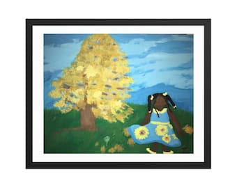 Fall Trees Dance auf gerahmtem Plakat gedruckt