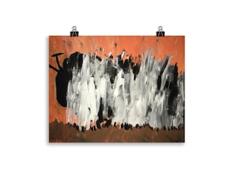 Pelz Mantel Malerei auf Poster gedruckt