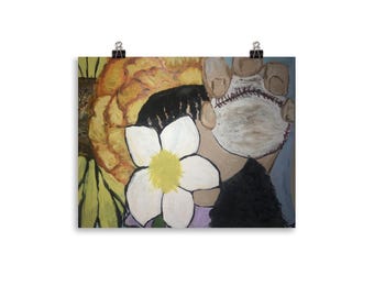 Blumen Malerei gedruckt auf Poster