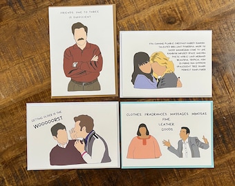 Cartes de vœux Parks & Rec (lot)