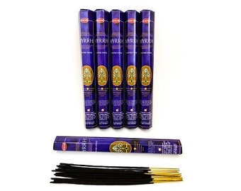 Hem MYRRH incense sticks - Choose from 20, 40, 60, 100, 140, 180 or 200 sticks - Free Shipping