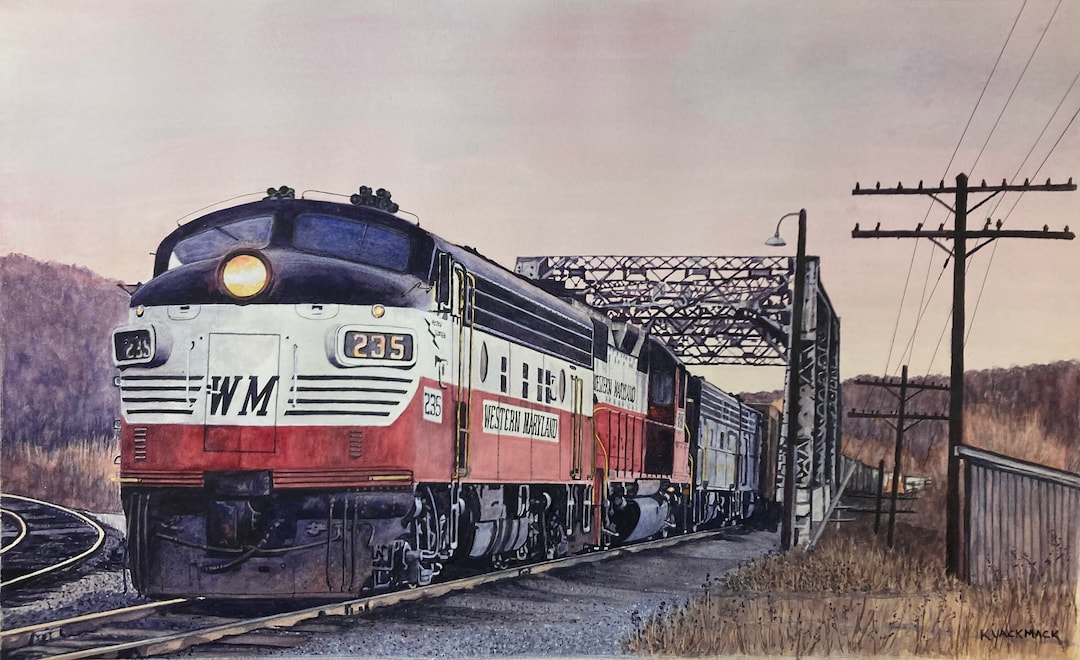 Railroad Art - Western Maryland - Connellsville - Pennsylvania