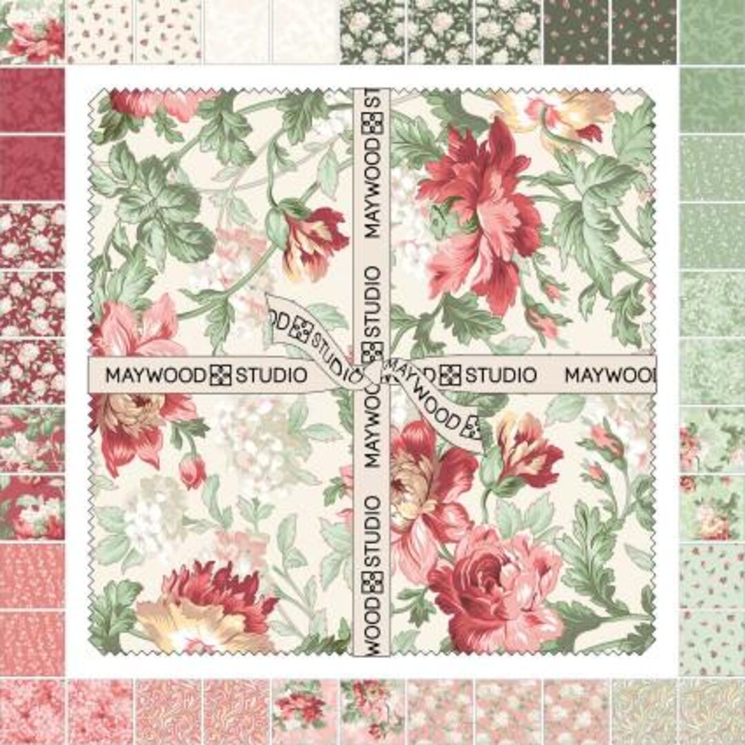 Regal Rose 10 Inch Squares by Maywood Studios - Etsy