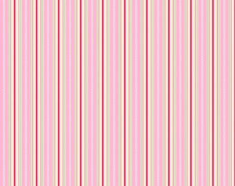 Posie Pink Stripes by Tanya Whelan Yardage  TW-10PINK