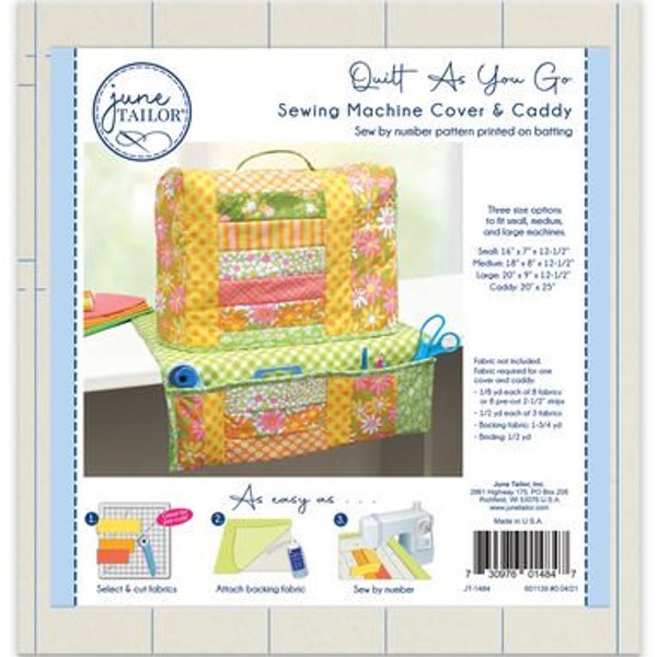 June Tailor Quilt As You Go Sewing Machine Cover and Caddy JT1484