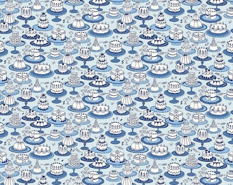 Liberty Fabrics Garden Party Azul China Té de la tarde A