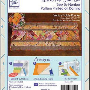 June Tailor Quilt As You Go Venice Table Runner   JT1458