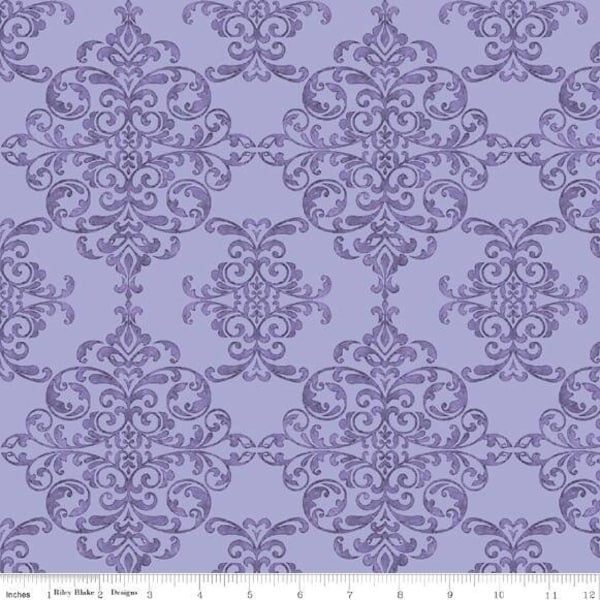 Riley Blake Lucy June Damask Plum C11222-PLUM