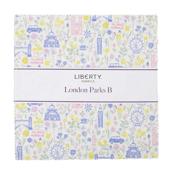 London Parks B 10" Stacker collectie van Liberty Fabrics 42 stuks