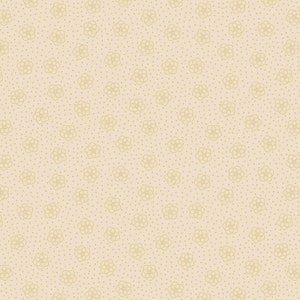 Lewis & Irene Celtic Faeries Dark Cream Celtic Flowers with Gold Metallic A732.1