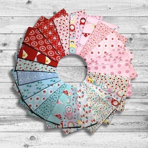 Market Day Fat Quarter Bundle by Amy Jordan for Poppie Cotton   21 Pieces