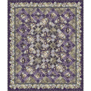 In the Beginning Fabrics Carpet Bag Romance Purple Carpet Bag Romance Quilt Kit
