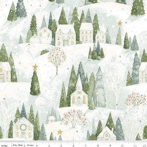 Magical Winterland Home Sweet Home Snow by Lisa Audit for Riley Blake Designs