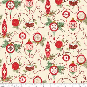 Glisten Bulbs Eggnog by Sandy Gervais for Riley Blake Designs