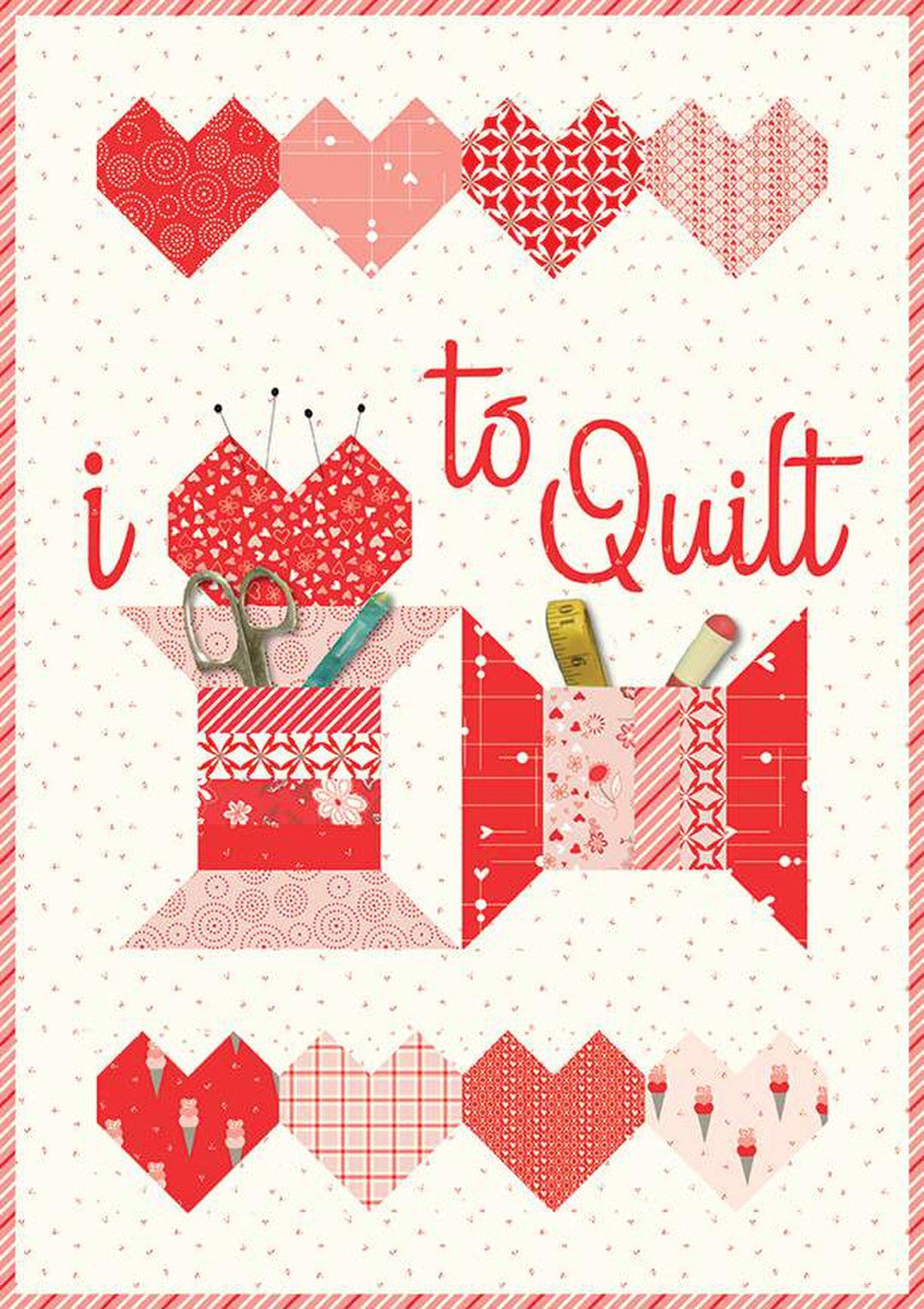 Sandy Gervais I Love to Quilt Wall Hanging Pattern - Etsy