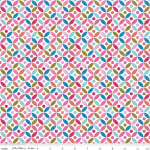 Poppies & Plumes Circles White by Lila Tueller for Riley Blake Designs