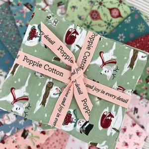 Frost and Flurry Fat Quarter Bundle by Sheri McCulley for Poppie Cotton   18 pieces