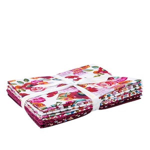 Poppies & Plumes 1-Yard Bundle White collection by Lila Tueller for Riley Blake Designs for a total of 7 yards