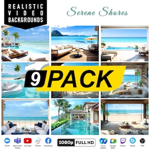 Serene Shores / HD / Fondos de video / Fondos de video / Fondos de equipos / Fondos animados / Fondos de Zoom / Fondos de YouTube