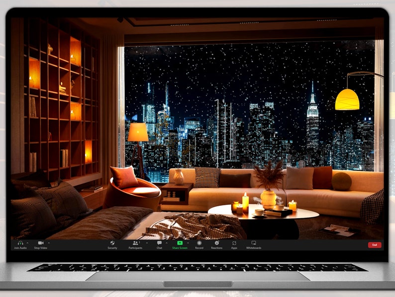 Amazing New York Condo Animated Virtual Background Instant Digital