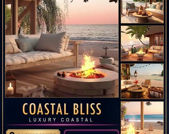 Luxury Coastal Animated Video Backgrounds, 9-Pack 1080p MP4 + PNG — Coastal Bliss