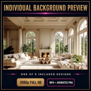 Luxe geanimeerde video-achtergronden voor interieurs, 9 stuks 1080p MP4 + PNG — Elegant Escapes afbeelding 4