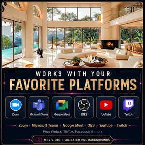 Luxe geanimeerde video-achtergronden voor interieurs, 9 stuks 1080p MP4 + PNG — Elegant Escapes afbeelding 2